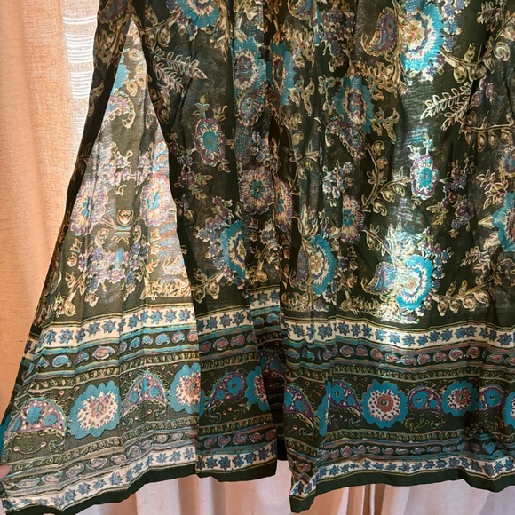 Natural Life Dara Green and Blue Floral Dress - Picture 8 of 12